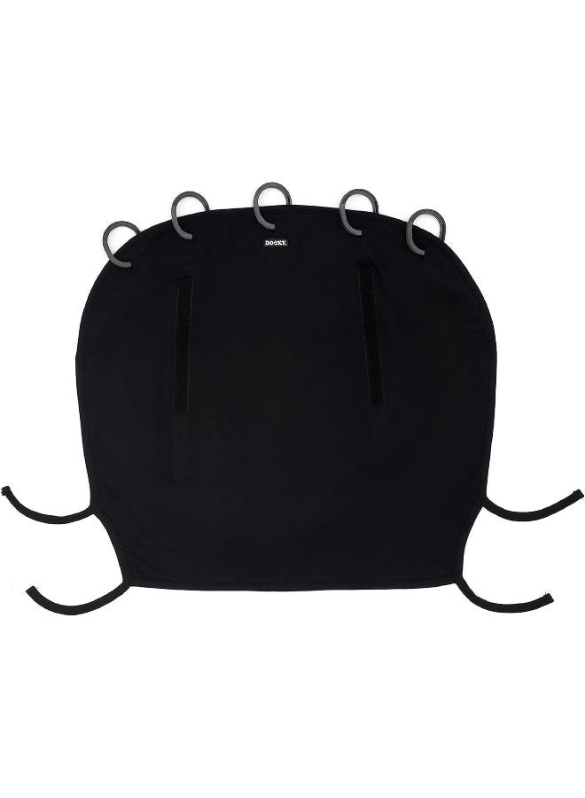 Dooky Sun Shade, Universal Fit for Carriers Strollers Pushchairs, Plain Black - Image 1